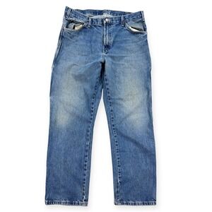 Dickies Pants Men's 36x32 Blue‎ Denim Relaxed Fit Carpenter Jeans Workwear